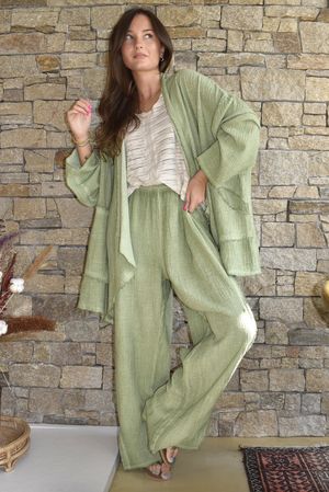 Rustic Nature Bubble Cotton Waterfall Jacket Washed Lawn